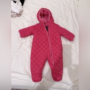 STEVE MADDEN Pink Quilted Fleece Baby Girl Snowsuit 3-6 month